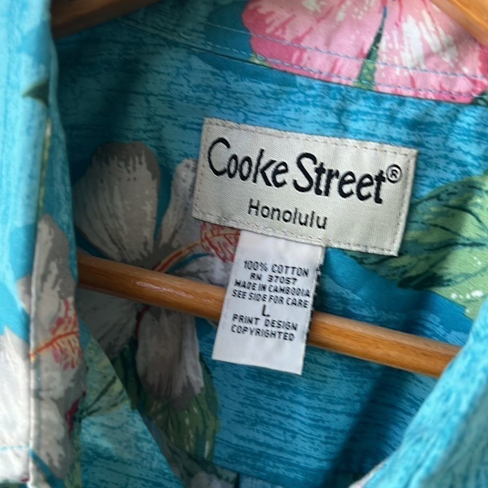 Cooke Street Men’s Classic Hawaiian shirt Size Large - Picture 5 of 8